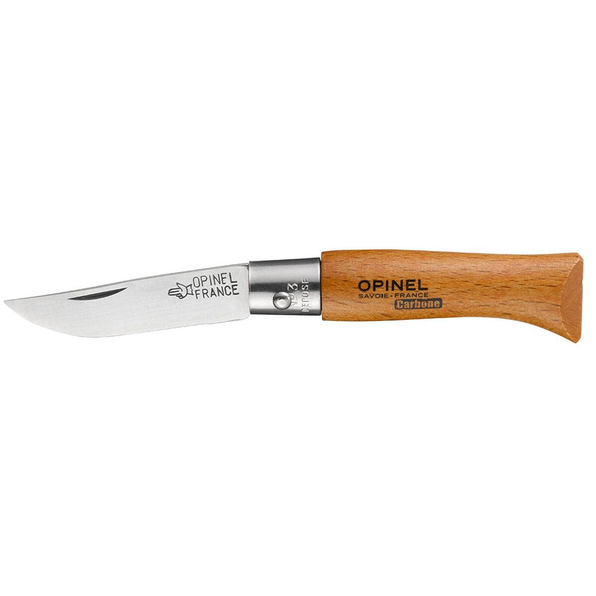 Opinel Nº3 lommekniv - kulstofstål, birketræ, 4 cm