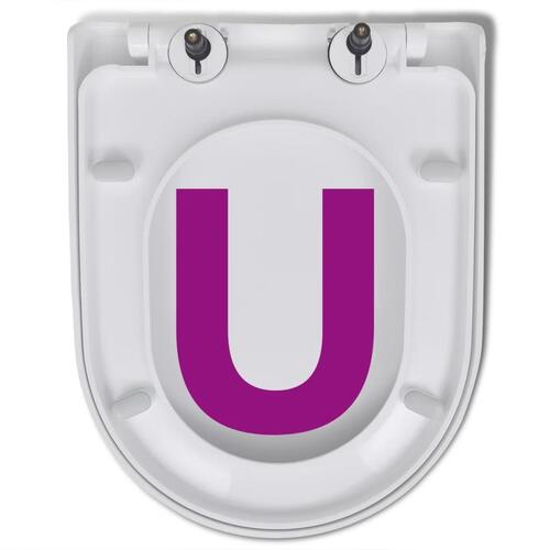 Soft close toiletsæde quick-release design firkantet hvid (OUTLET A)