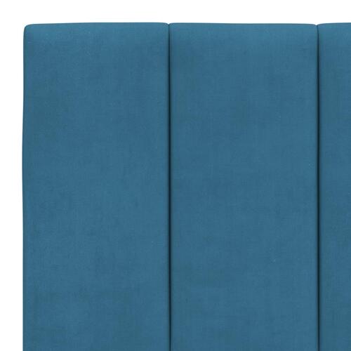 Seng med madras 160x200 cm velour blå