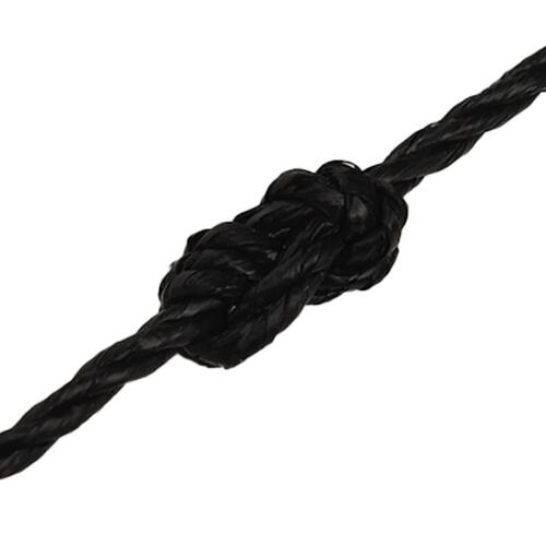 Arbejdsreb 3 mm 25 m polypropylen sort