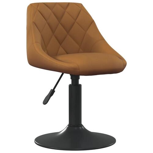 Drejelige spisebordsstole 6 stk. velour brun