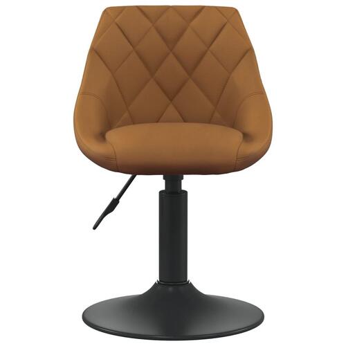 Drejelige spisebordsstole 6 stk. velour brun