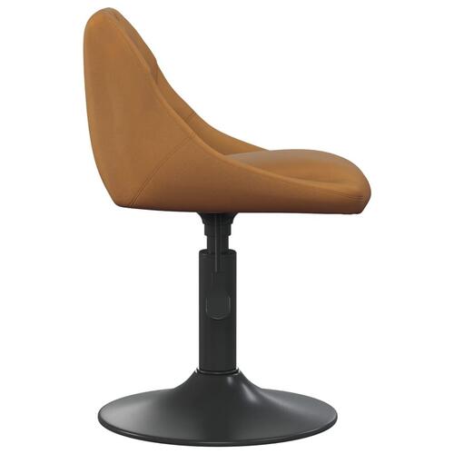 Drejelige spisebordsstole 6 stk. velour brun