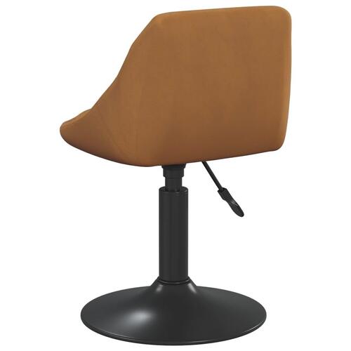 Drejelige spisebordsstole 6 stk. velour brun