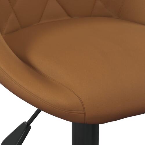 Drejelige spisebordsstole 6 stk. velour brun