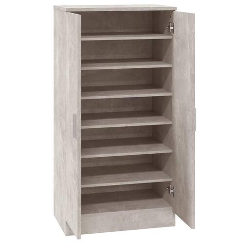 Skoreol 55x35x108 cm konstrueret træ betongrå