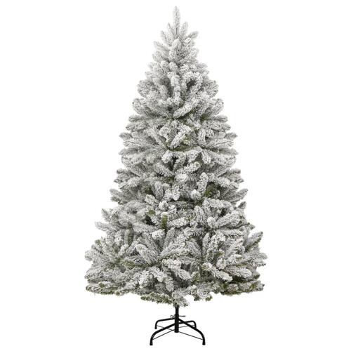 Kunstigt juletræ 300 LED'er og kuglesæt hængslet 270 cm