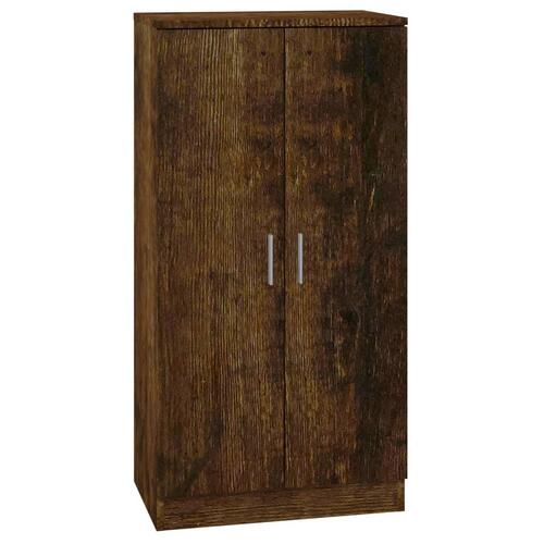 Skoskab 55x35x108 cm konstrueret træ røget egetræsfarve