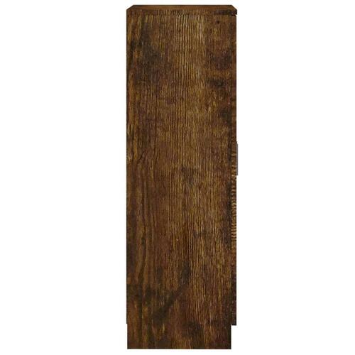 Skoskab 55x35x108 cm konstrueret træ røget egetræsfarve