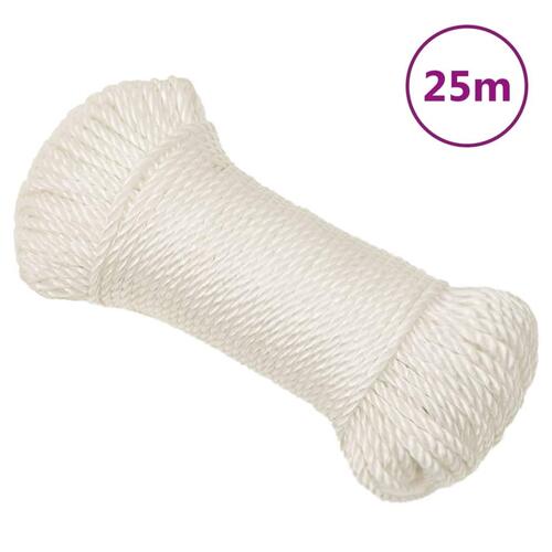Arbejdsreb 3 mm 25 m polypropylen hvid