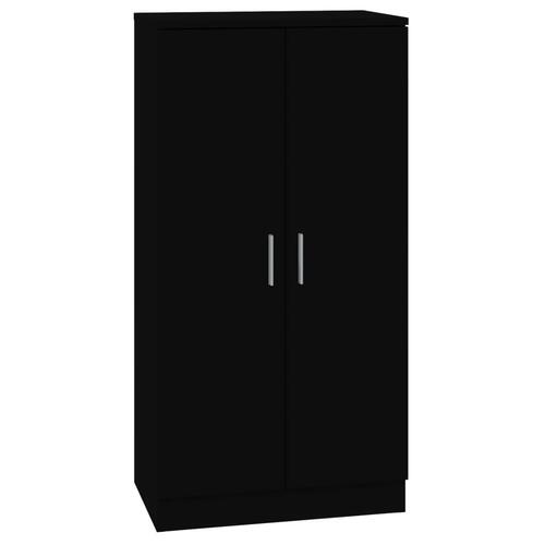 Skoskab 55x35x108 cm konstrueret træ sort