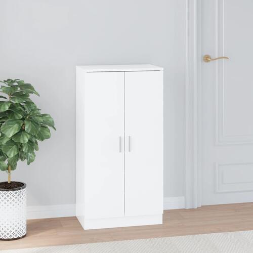 Skoreol 55x35x108 cm konstrueret træ hvid højglans