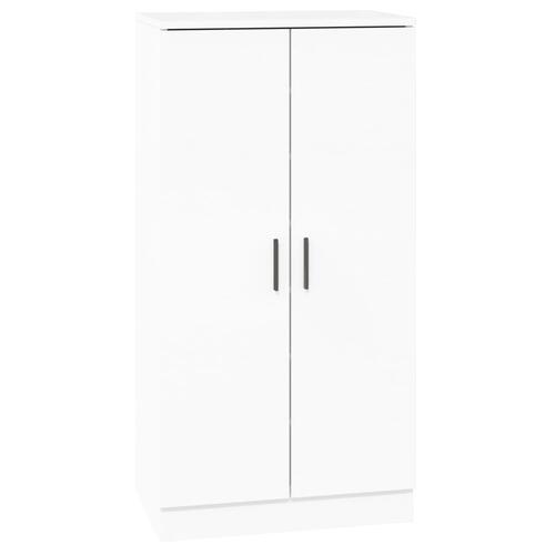 Skoreol 55x35x108 cm konstrueret træ hvid højglans