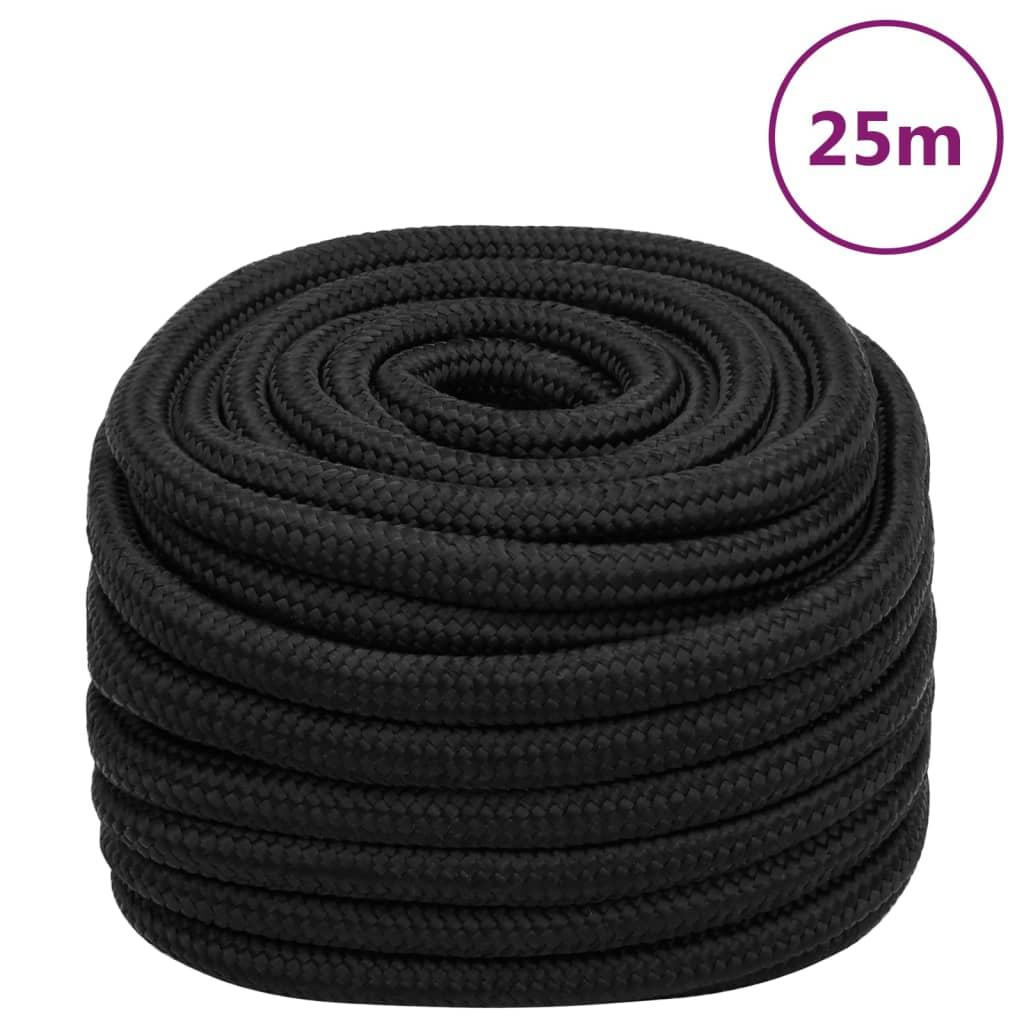 Tovværk til båd 20 mm 25 m polypropylen sort billede