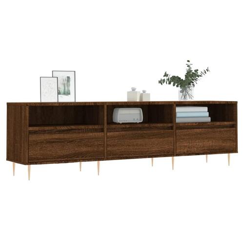 Tv-bord 150x30x44,5 cm konstrueret træ brun egetræsfarve