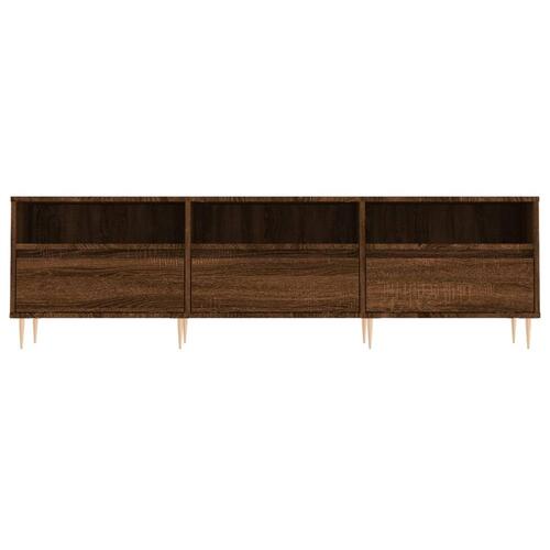 Tv-bord 150x30x44,5 cm konstrueret træ brun egetræsfarve
