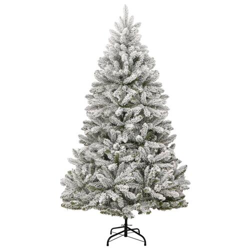 Kunstigt juletræ 300 LED'er og kuglesæt hængslet 270 cm
