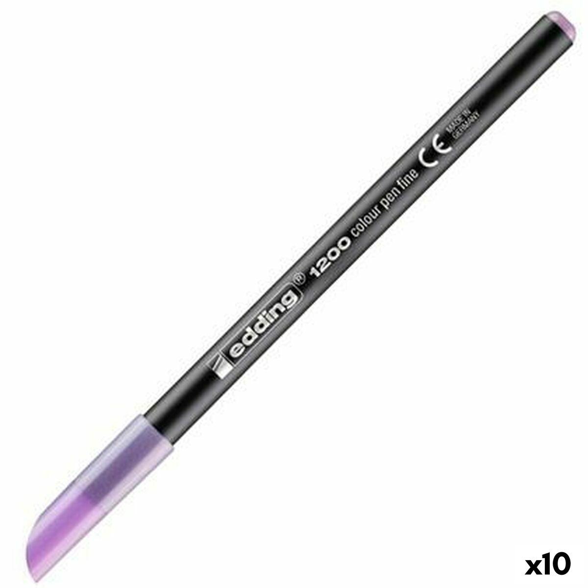 Edding 1200 fineliner - lavendel, 10 stk.