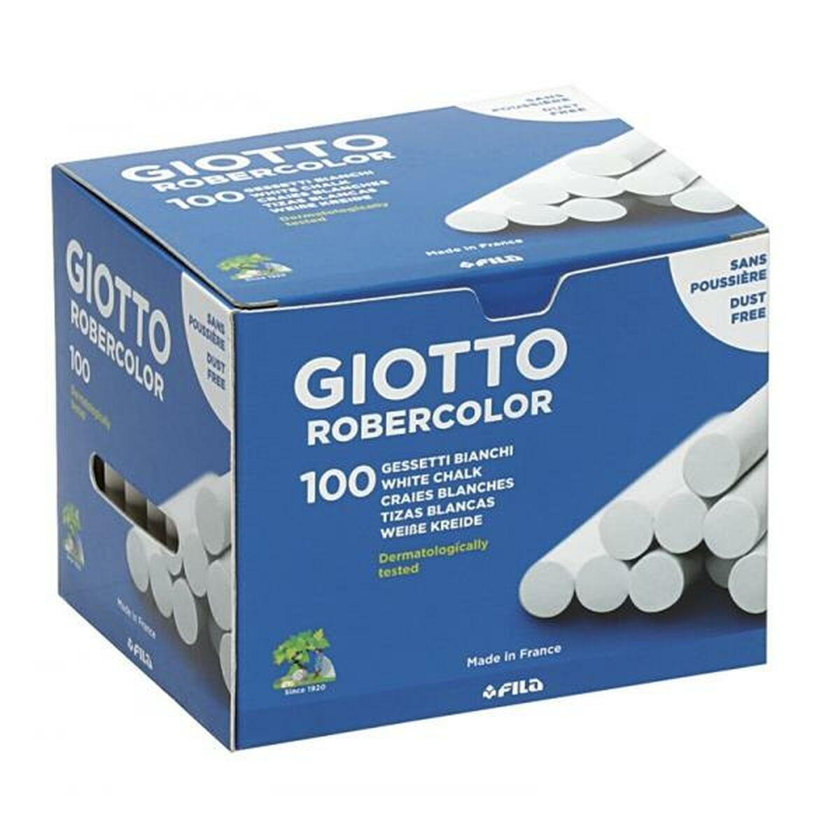 Giotto Robercolor kridt - hvid, 100 stk (16 æsker)