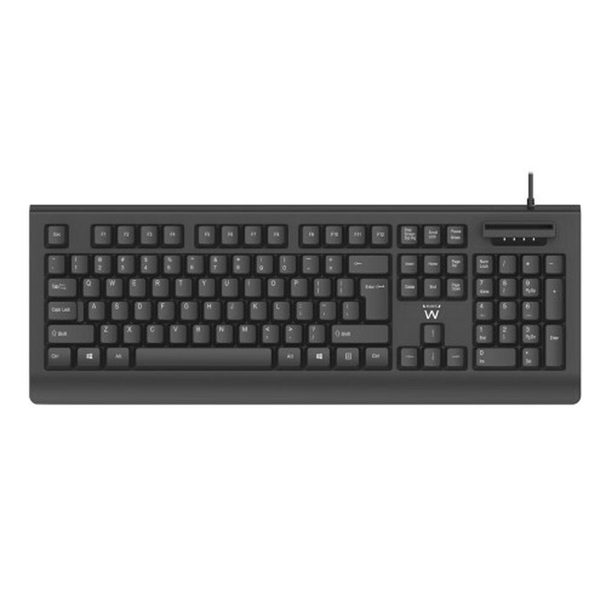 Tastatur Ewent EW3286 Sort Spansk qwerty QWERTY