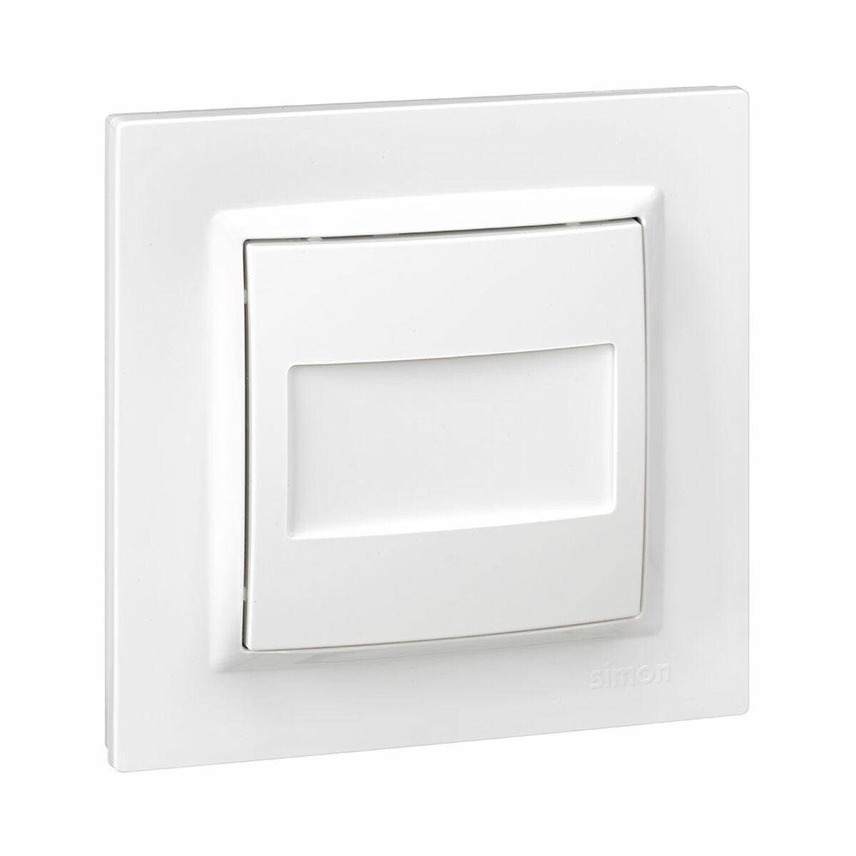 Simon blinddæksel med ramme - hvid, 8 × 8 cm (dybde 3 cm)