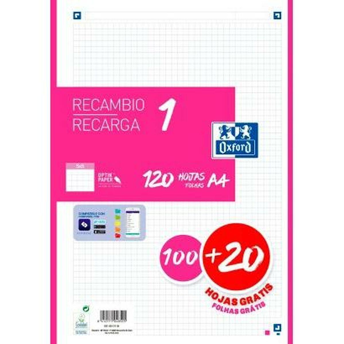 Notesblok Oxford Fuchsia A4 120 Ark