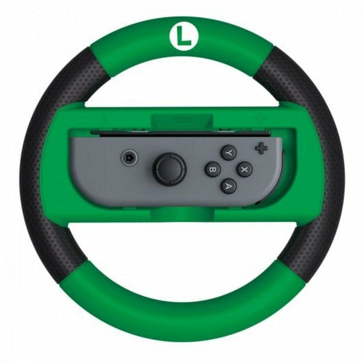 Racerrat HORI Hori Mario Kart 8 Deluxe Racing Wheel Luigi Volante Grøn