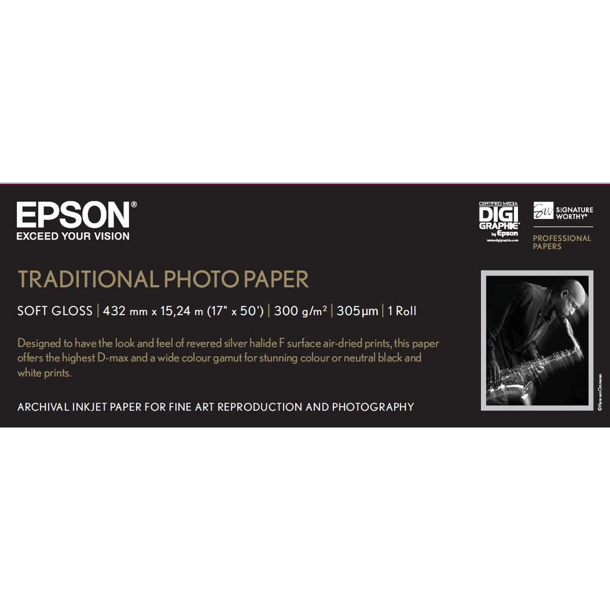 Epson fotopapir C13S045054 - 500 ark, sort