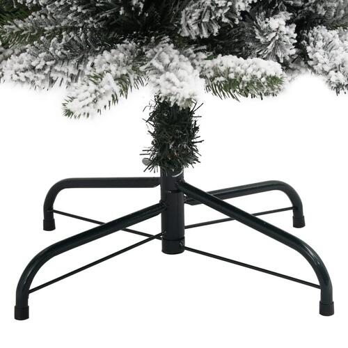 Kunstigt smalt juletræ med sne 240 cm PVC og PE