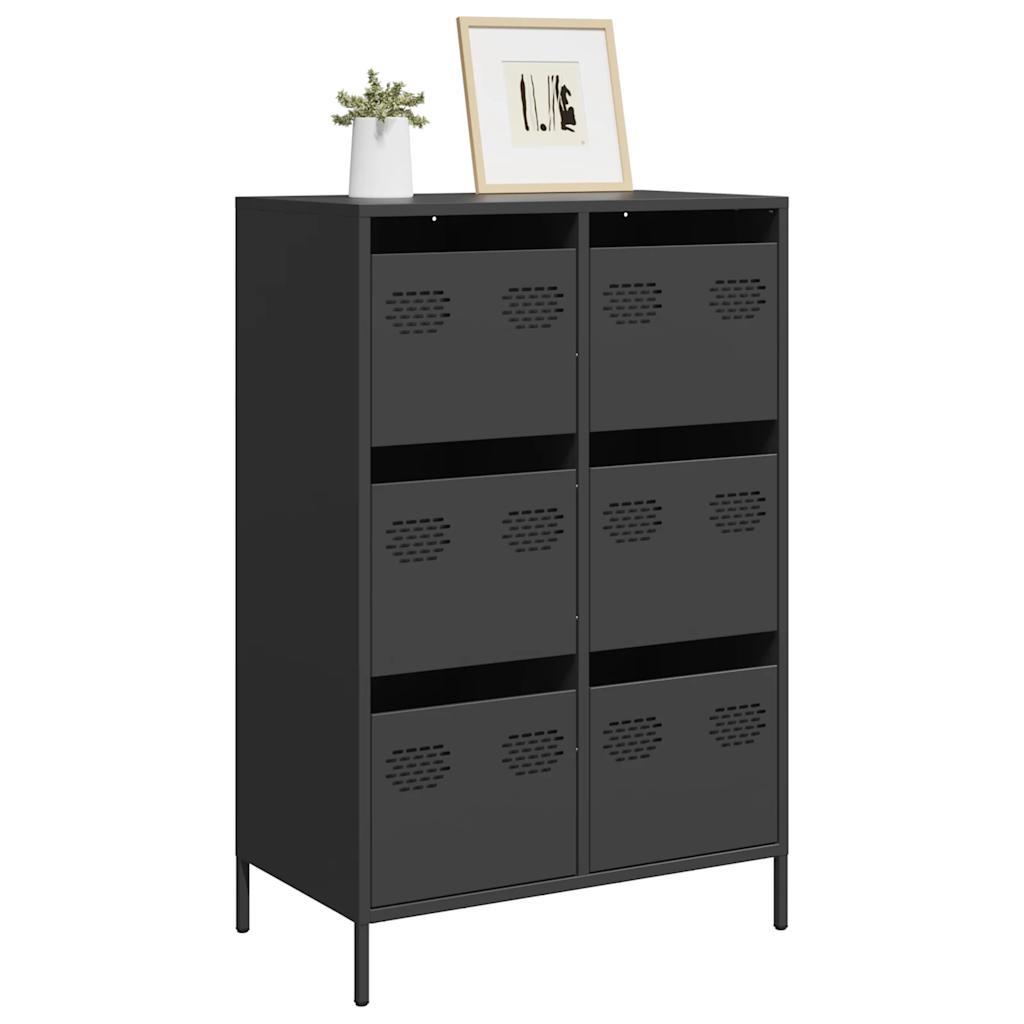 Skab 68x39x101,5 cm stål sort