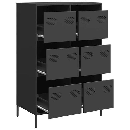 Skab 68x39x101,5 cm stål sort