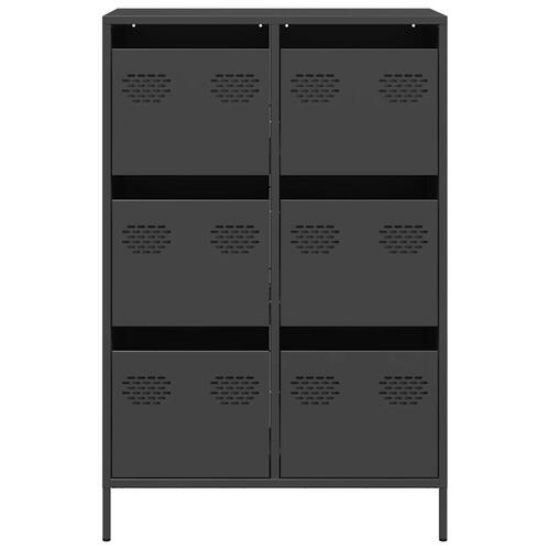 Skab 68x39x101,5 cm stål sort
