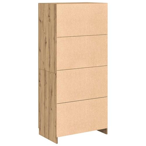 Garderobe 90x52x200 cm konstrueret træ kunsteg