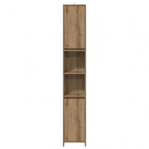 Badeværelsesskab 30×30×183,5 cm - konstrueret træ i kunsteg
