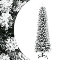Kunstigt smalt juletræ med sne 150 cm PVC og PE