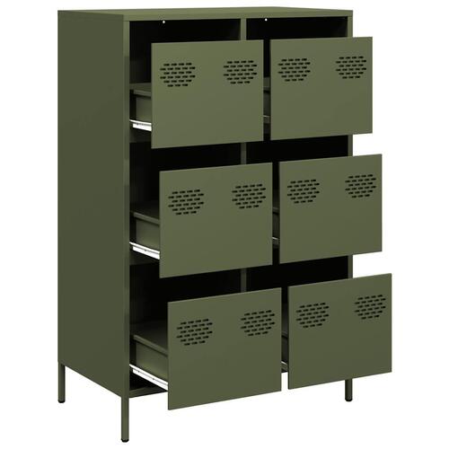 Skab 68x39x101,5 cm stål olivengrøn