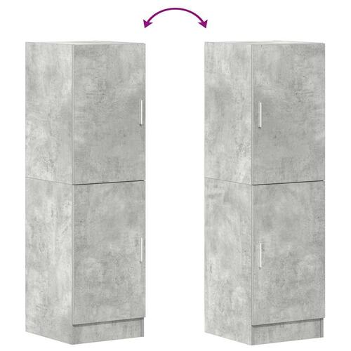 Køkkenskab 38x41,5x131,5 cm konstrueret træ betongrå