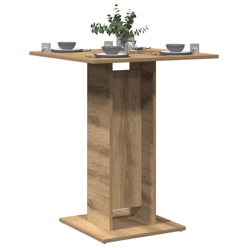 Bistrobord 60x60x75 cm konstrueret træ kunsteg billede