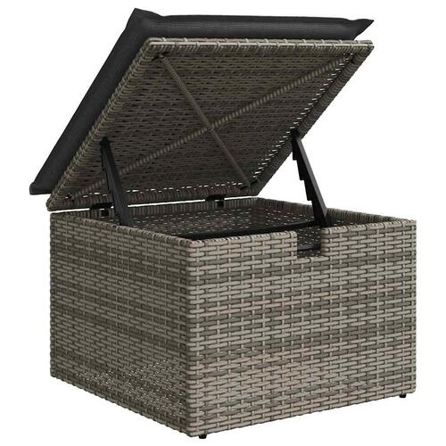 Sofasæt 5 dele med hynder polyrattan grå