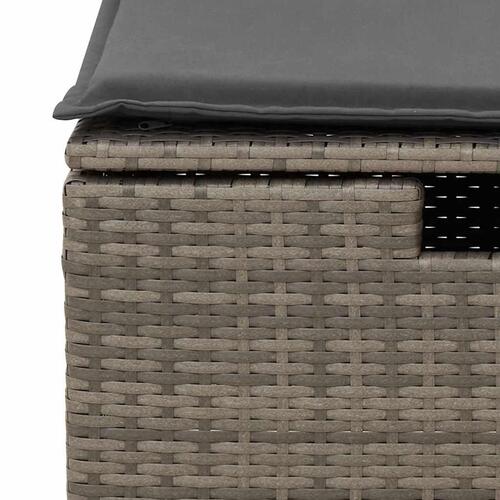 Sofasæt 5 dele med hynder polyrattan grå