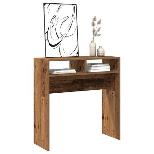 Konsolbord 78x30x80 cm konstrueret træ antikt træ