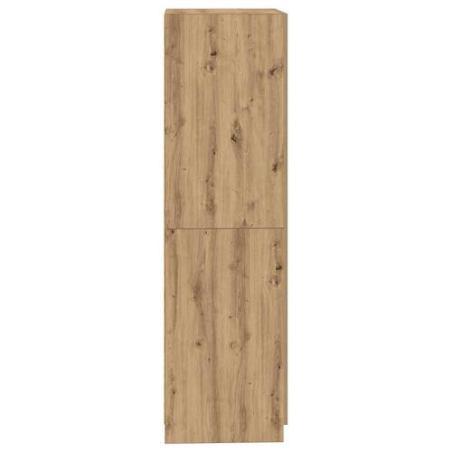 Klædeskab 80x52x180 cm konstrueret træ egetræslook