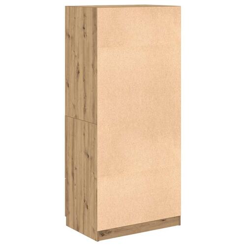 Klædeskab 80x52x180 cm konstrueret træ egetræslook