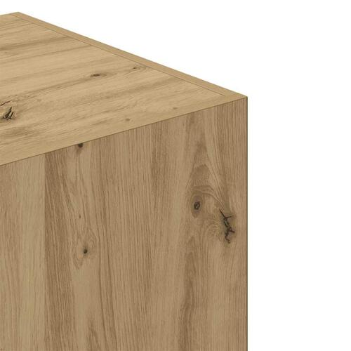 Klædeskab 80x52x180 cm konstrueret træ egetræslook