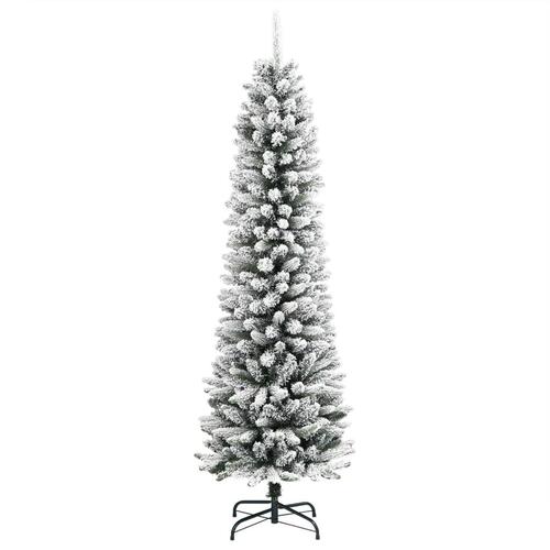 Kunstigt smalt juletræ med sne 120 cm PVC og PE