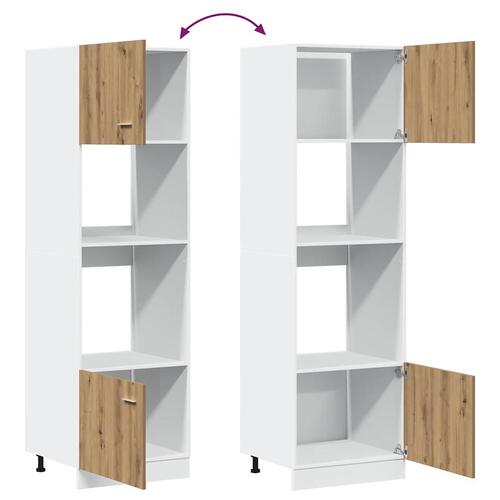 Køkkenskab 60x57x207 cm konstrueret træ kunsteg