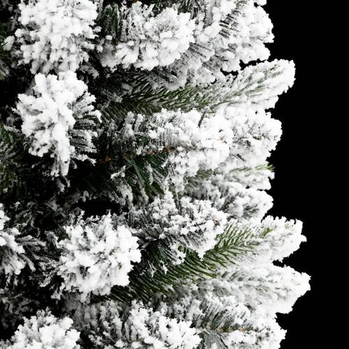 Kunstigt smalt juletræ med sne 180 cm PVC og PE