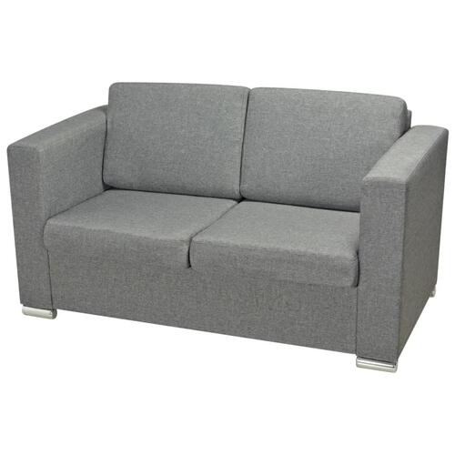 Topersoners sofa i stof lysegrå