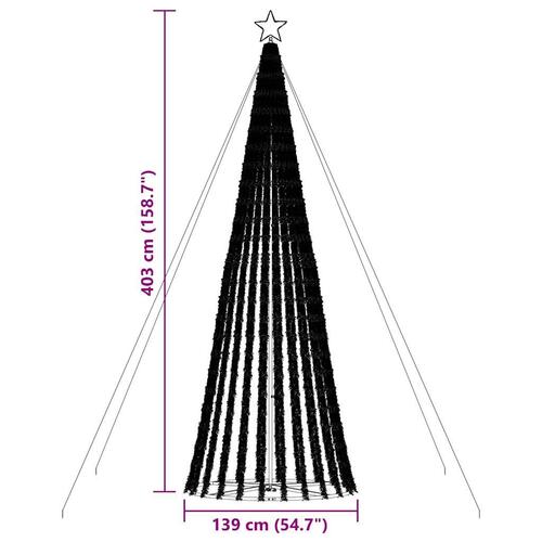 LED-juletræ 1028 LED'er 403 cm varmt hvidt lys