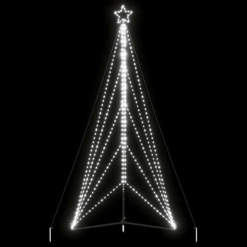 LED-juletræ 615 LED'er 404,5 cm koldt hvidt lys